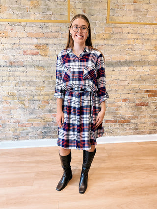 Michelle Plaid Dress www.shopbrightter.com Michelle Plaid Dress www.shopbrightter.com