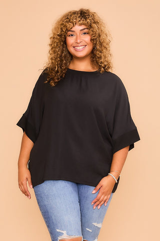 Sasha Dolman Sleeve Top-Curvy