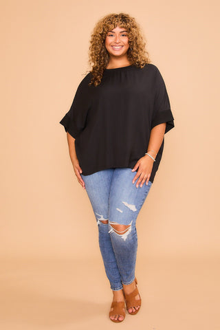 Sasha Dolman Sleeve Top-Curvy