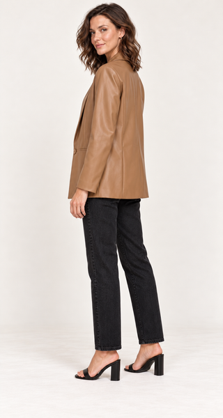 Millie Faux Leather Blazer