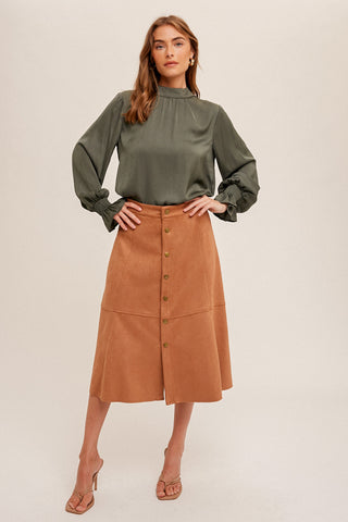 Victoria Suede Skirt