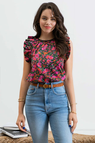 Floral Woven Top