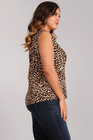 Curvy Leopard Tank Top