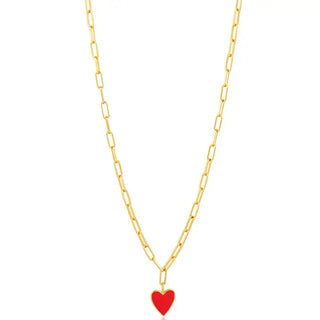 Jamie Enamel Heart - Red