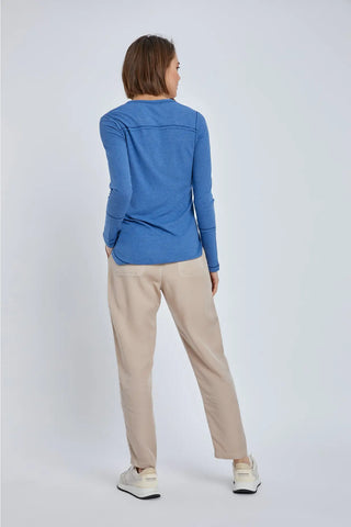 Waffle knit LS Top