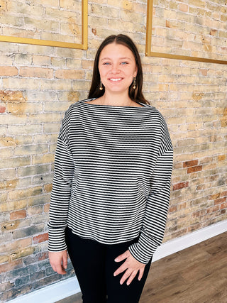 Hallie LS Off Shoulder Top
