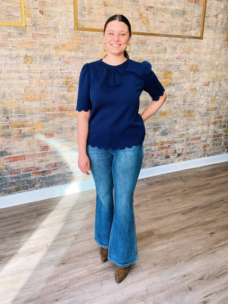 Clara Scallop top