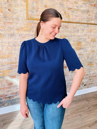 Clara Scallop top