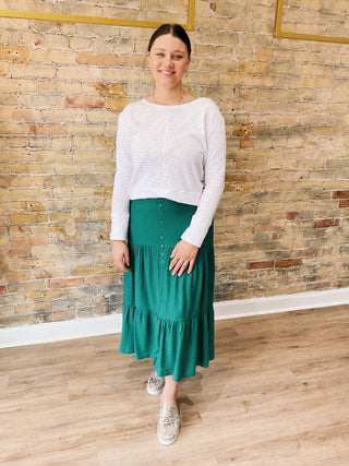 Tiered Crinkled Skirt