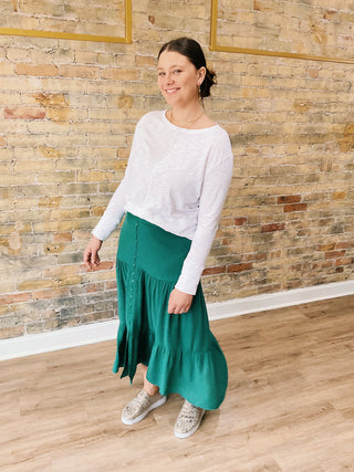 Tiered Crinkled Skirt