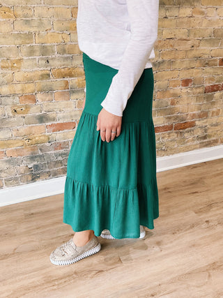 Tiered Crinkled Skirt