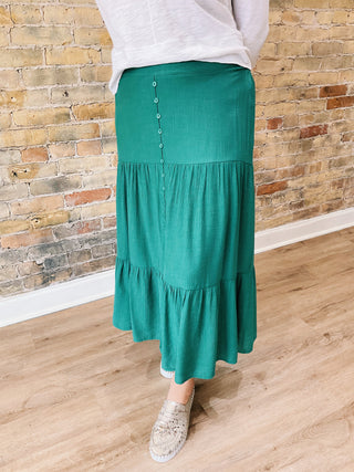 Tiered Crinkled Skirt