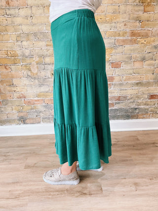 Tiered Crinkled Skirt