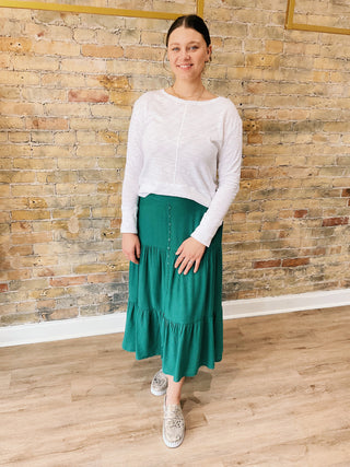 Tiered Crinkled Skirt