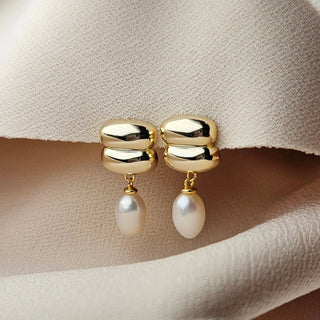 Puffy Pearl Drop Earrings