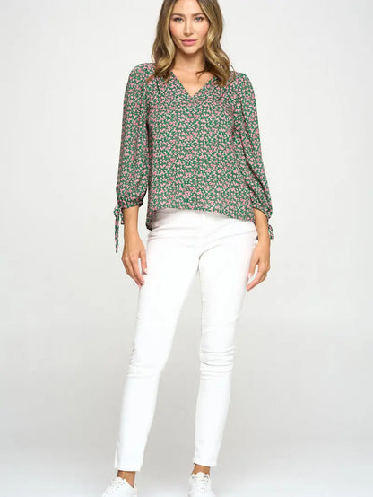 Curvy Self tie Sleeves Top