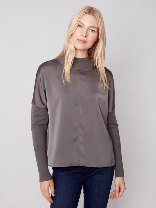 Ellie Satin Knit Top