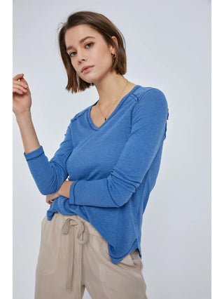 Waffle knit LS Top