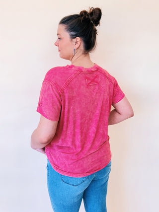 Lexi Washed Ribbed Tee