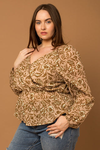 Marlee Peplum Top - Curvy