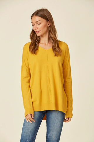 Hi Lo V Neck Sweater