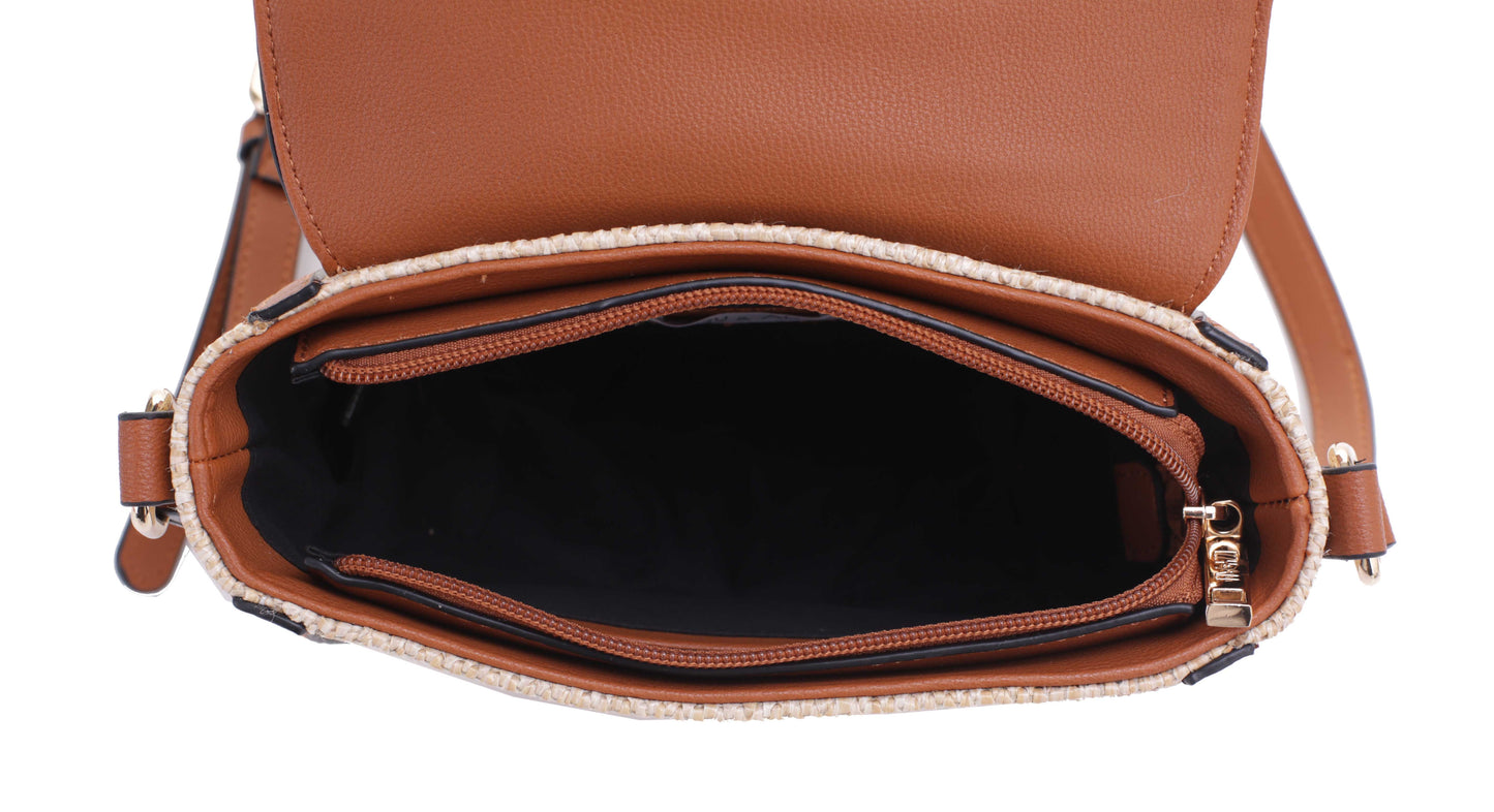 Woven straw Crossbody