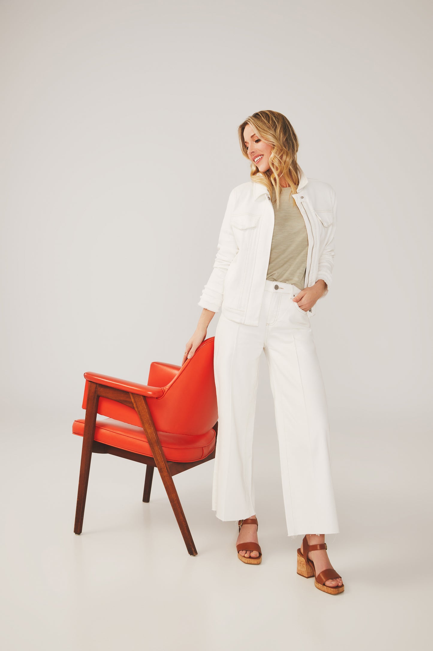 Olivia Jacket with Fray Sleeve