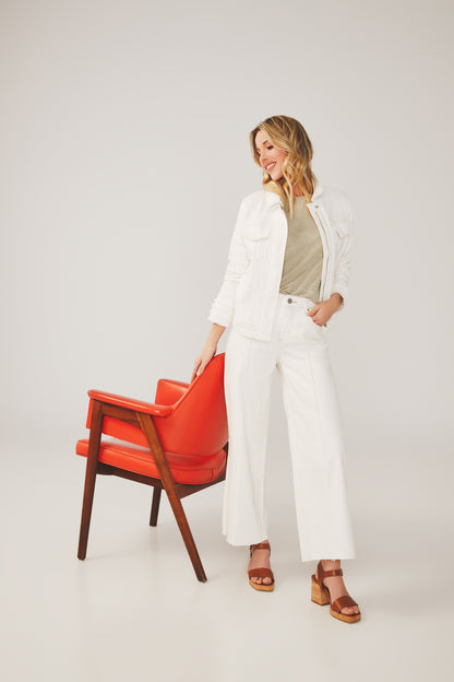 Olivia Jacket with Fray Sleeve