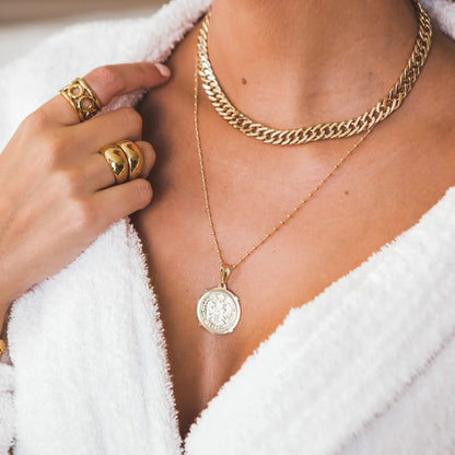 Emperor Coin Necklace 20"