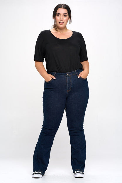 Curvy High Rise Bootcut Jeans