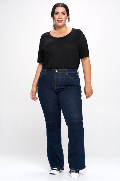 Curvy High Rise Bootcut Jeans