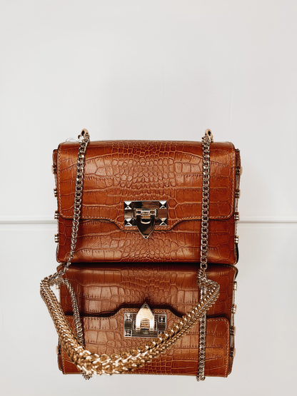 Croco Leather handbag