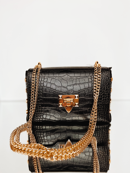 Croco Leather handbag
