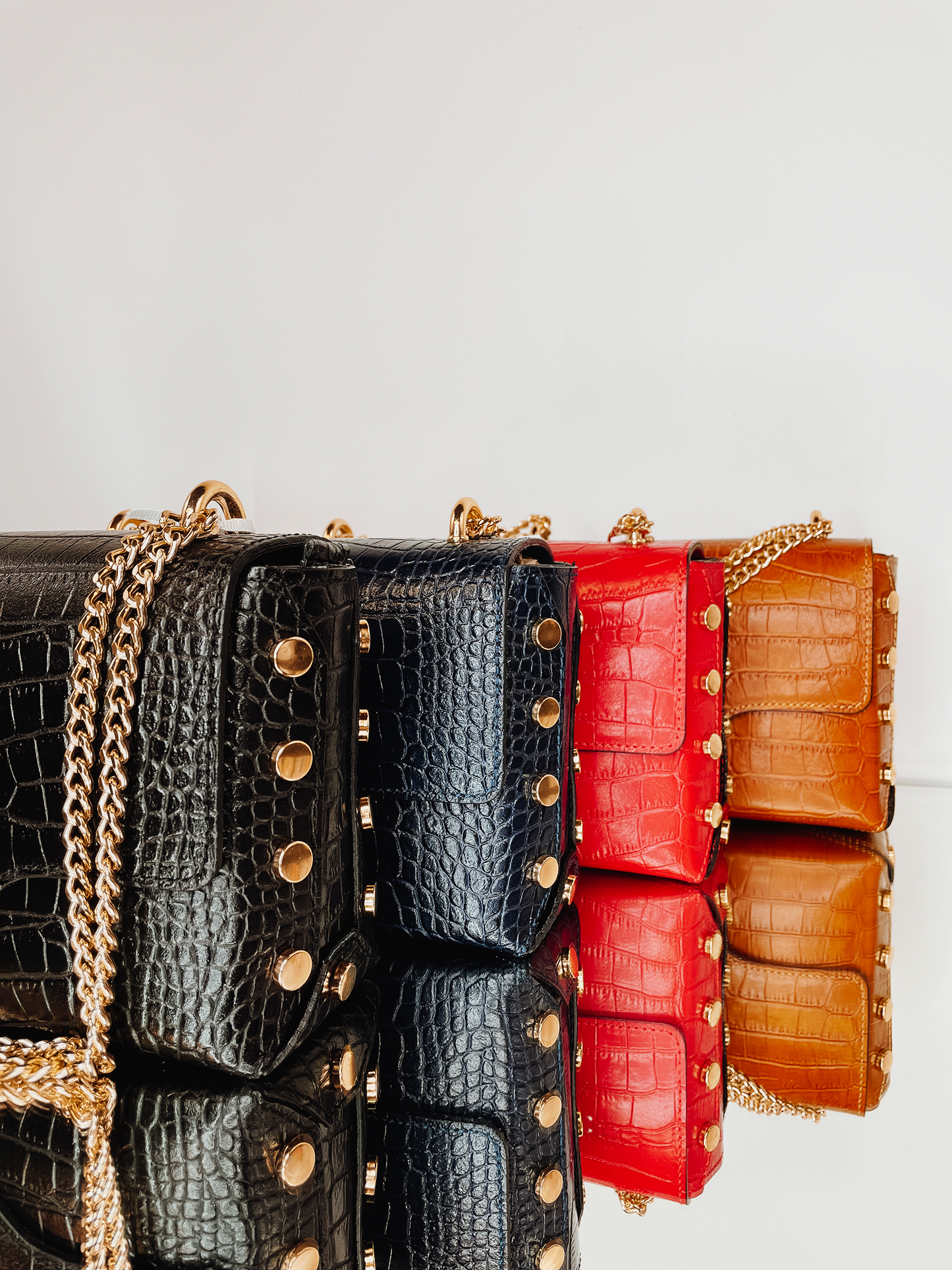 Croco Leather handbag