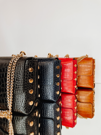 Croco Leather handbag