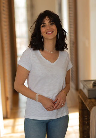 Messy V-Neck Tee