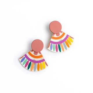 Buffalo Horn Rainbow Earrings