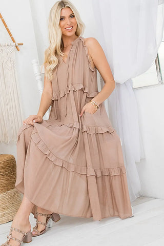 Ruffle Tiered Midi Dress