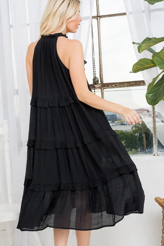 Ruffle Tiered Midi Dress
